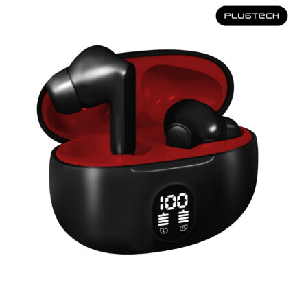 Plugtech GoPods G2 TWS Earbuds – Bluetooth 5.4, Deep Bass, 30H Battery Experience crystal-clear audio and all-day comfort with Plugtech GoPods G2. Featuring Bluetooth 5.4, HD stereo sound, 30-hour battery life, and a sweat-resistant design, these Made in India TWS earbuds are perfect for music, calls, and workouts_Black_3