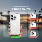 Plugtech TPU Designed for iPhone 15 Pro Luxury Electroplating Case [Magnetic MagSafe] [Integrated Lens Protection] Back Cover Case for iPhone 15 Pro (Black) - Image 2