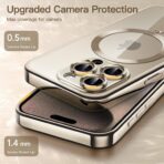Plugtech TPU Designed for iPhone 15 Pro Max Luxury Electroplating Case [Magnetic MagSafe] [Integrated Lens Protection] Back Cover Case for iPhone 15 Pro Max (Blue) - Image 7